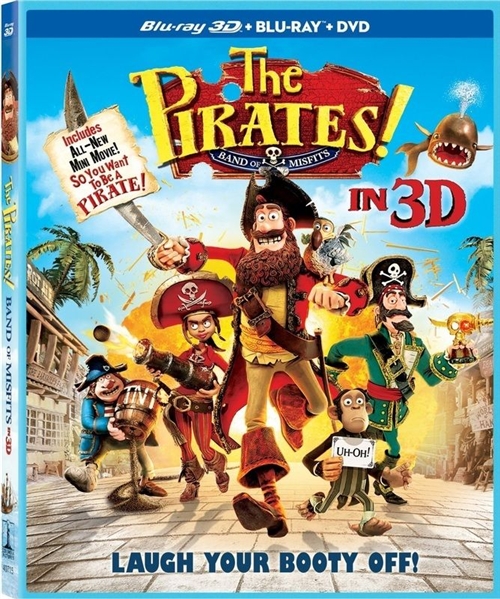 Pirates! Band of Misfits 3D Blu-ray (Rental)