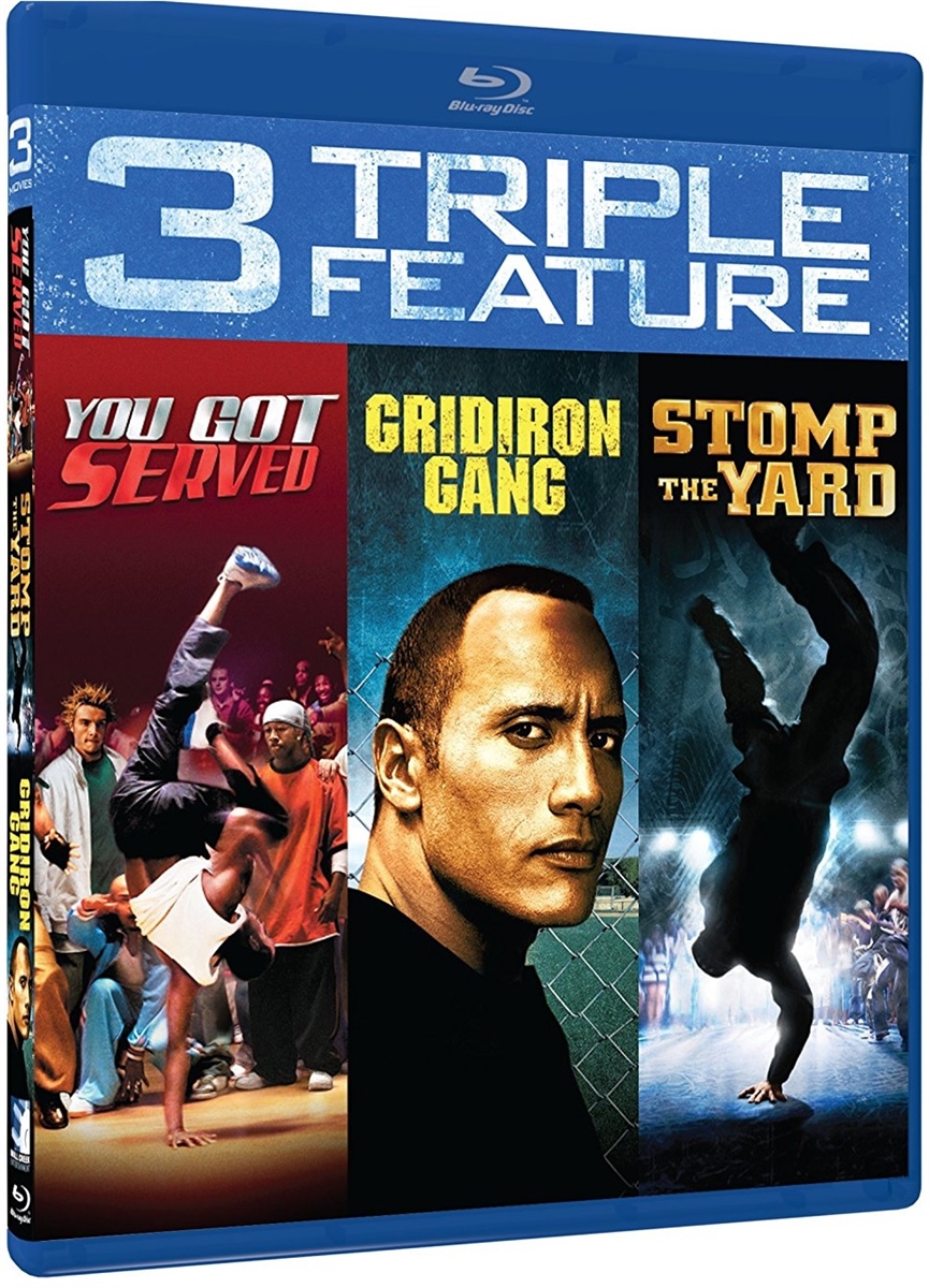 You Got Served, Stomp The Yard, Gridiron Gang Triple Blu-ray (Rental)