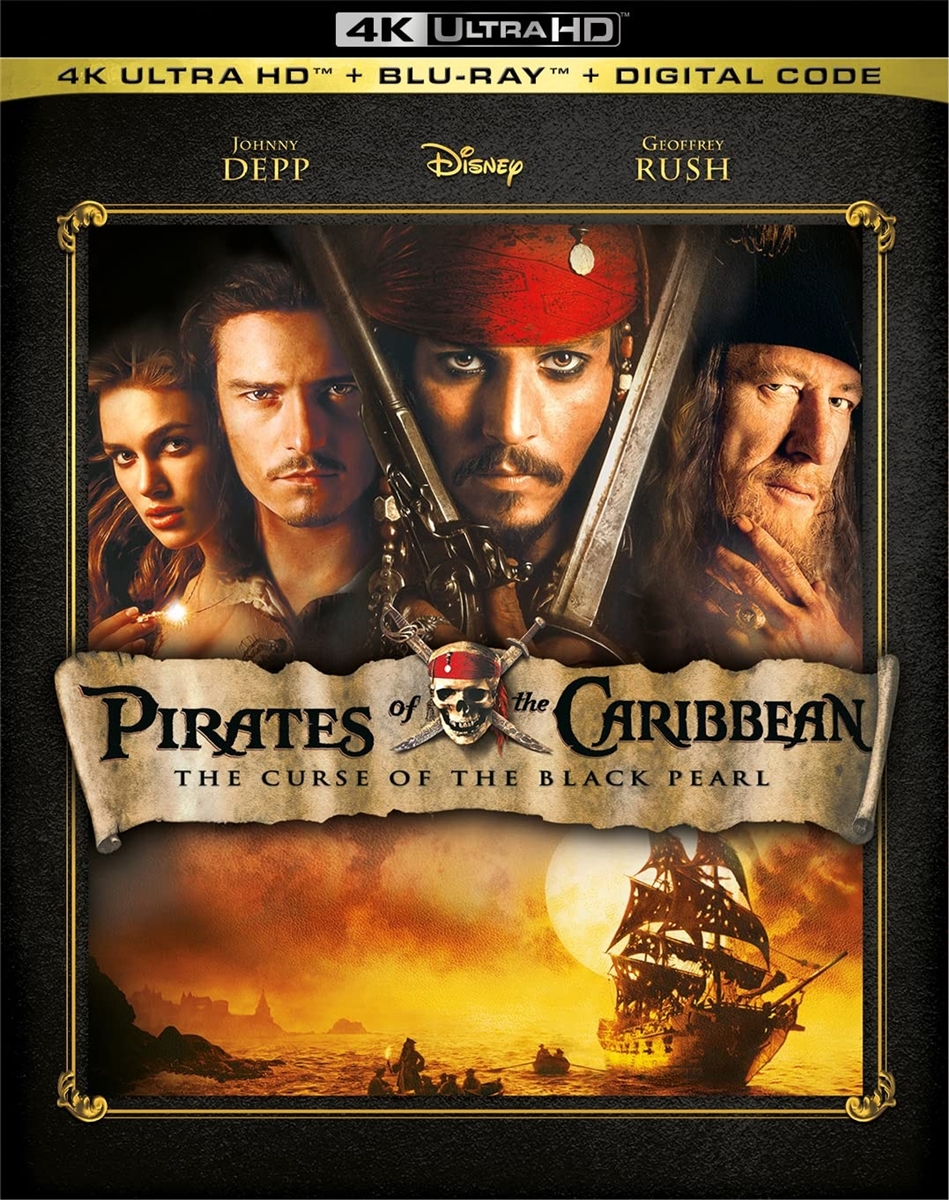 Pirates of the Caribbean: The Curse of the Black Pearl 4K UHD 11/21 Blu-ray (Rental)