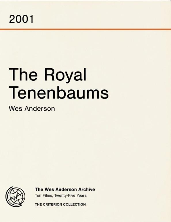 Royal Tenenbaums (Criterion) 4K 02/26 Blu-ray (Rental)